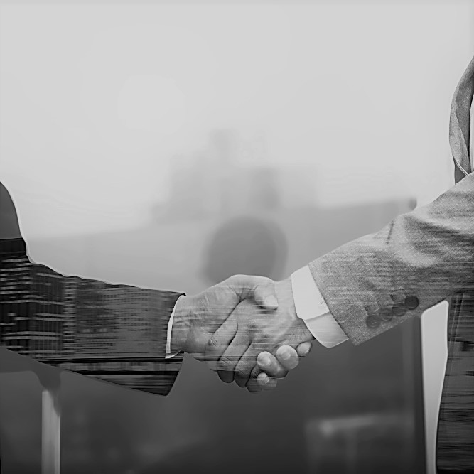 business partners handshake international business concept